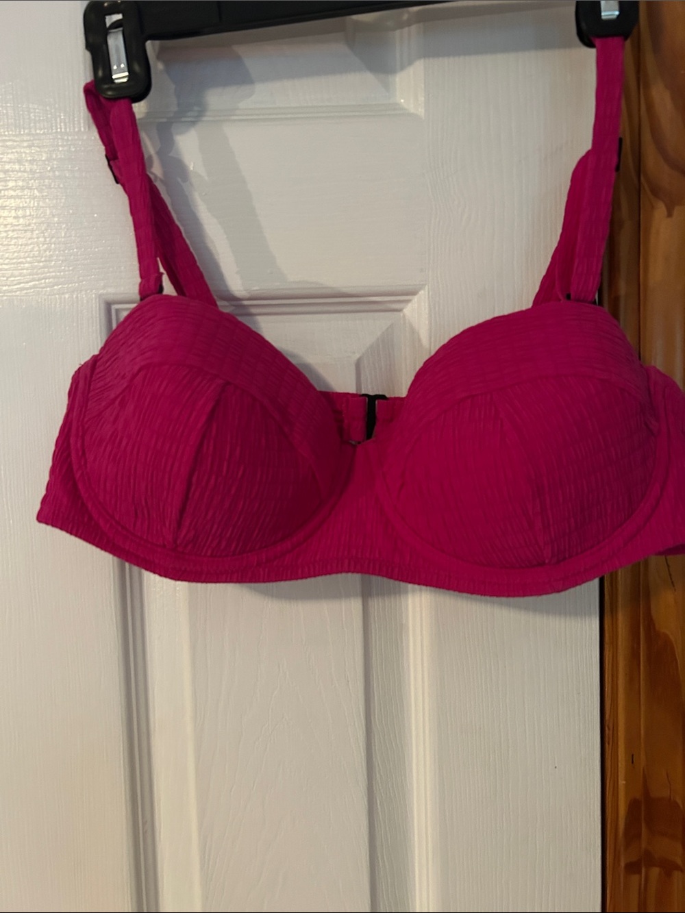 Dkny Ribbed Molded Underwire Bra in Bright Pink (Quality top)
